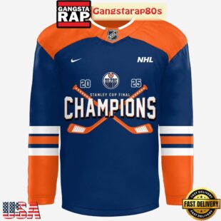 Stanley Cup 2025 Champions Edmonton Oilers Hockey Jersey