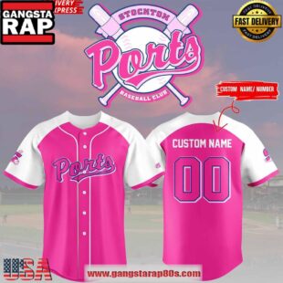 Stockton Ports x Pink Night 2025 Baseball Jersey Shirt