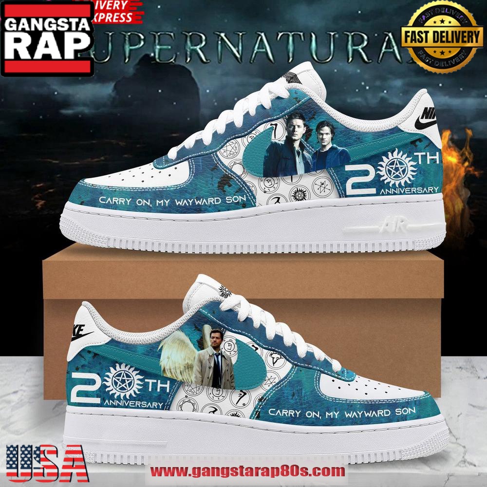 Supernatural 20th Aniversary Limited Edition Air Force 1 Sneakers Shoes Supernatural 20th Aniversary Limited Edition Air Force 1 Sneakers Shoes