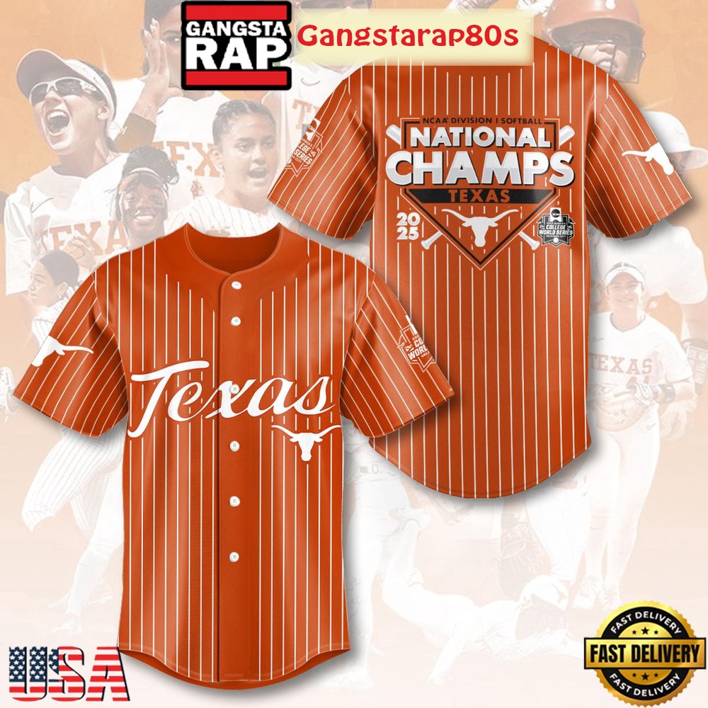 Texas Longhorns National Champions Softball Special Baseball Jersey Shirt Texas Longhorns National Champions Softball Special Baseball Jersey Shirt