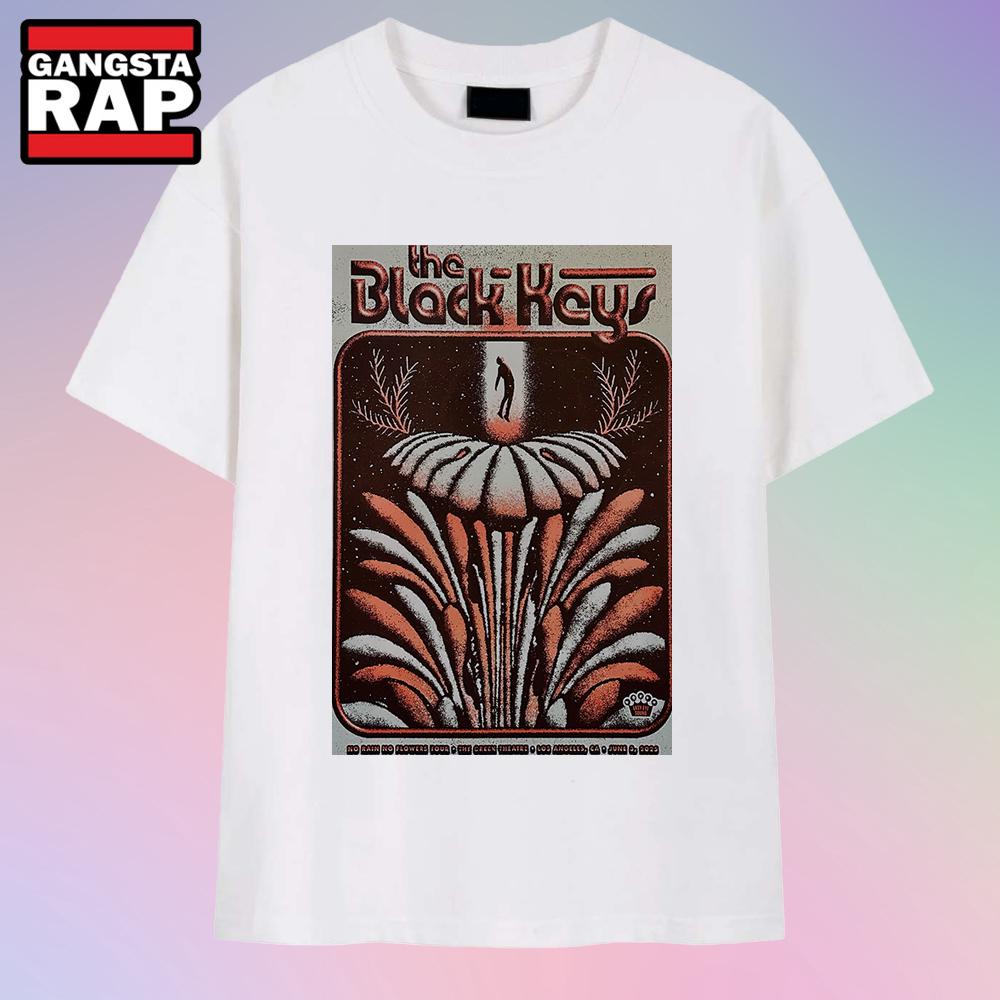 The Black Keys No Rain No Flowers Tour 2025 Los Angeles T-Shirts The Black Keys No Rain No Flowers Tour 2025 Los Angeles T-Shirts