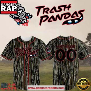Trash Pandas Memorial Day Limited Edition Camo Custom Baseball Jersey Shirt