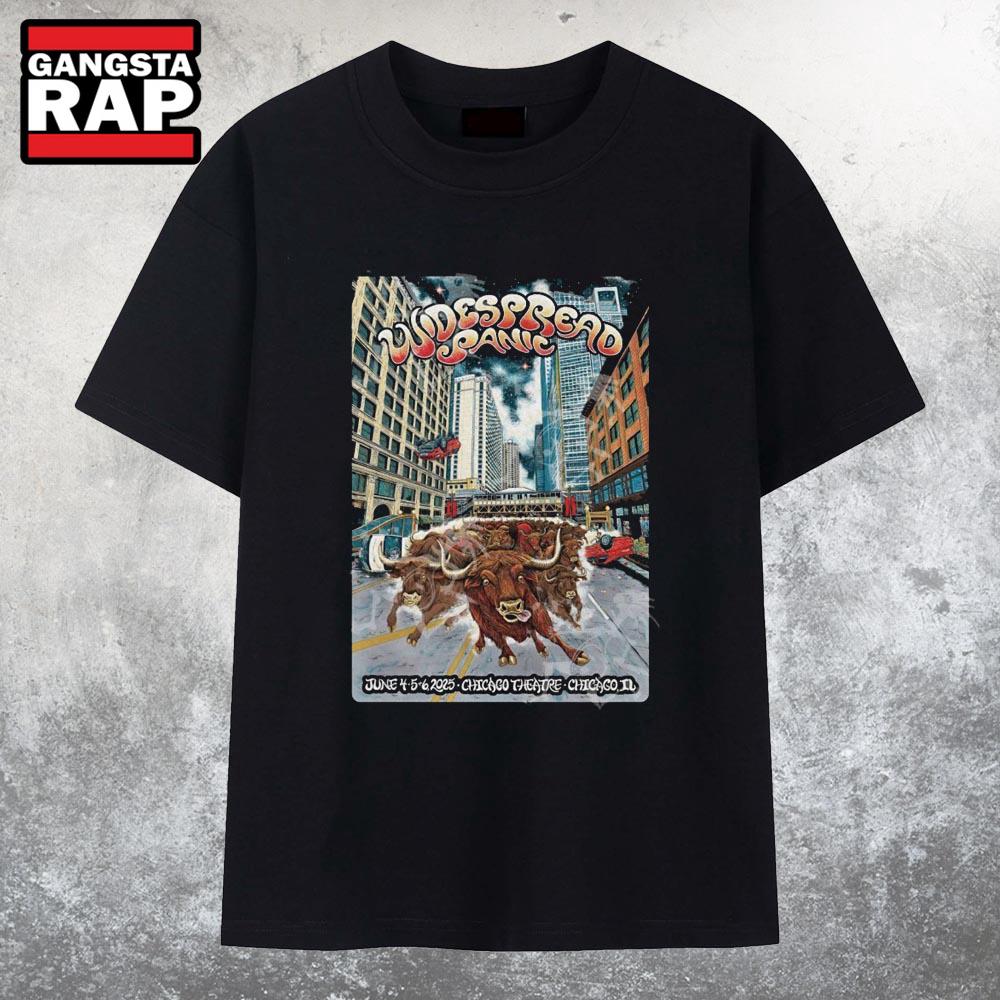 Widespread Panic In Chicago IL On June 4-6 2025 Tour T Shirt Widespread Panic In Chicago IL On June 4-6 2025 Tour T Shirt