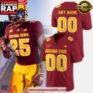 2025 Arizona State Sun Devils New Season Red Custom Football Jersey