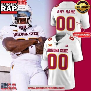 2025 Arizona State Sun Devils New Season White Custom Football Jersey