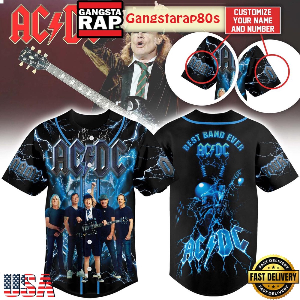 ACDC Best Band Ever 2025 Unique Design Baseball Jersey ACDC Best Band Ever 2025 Unique Design Baseball Jersey