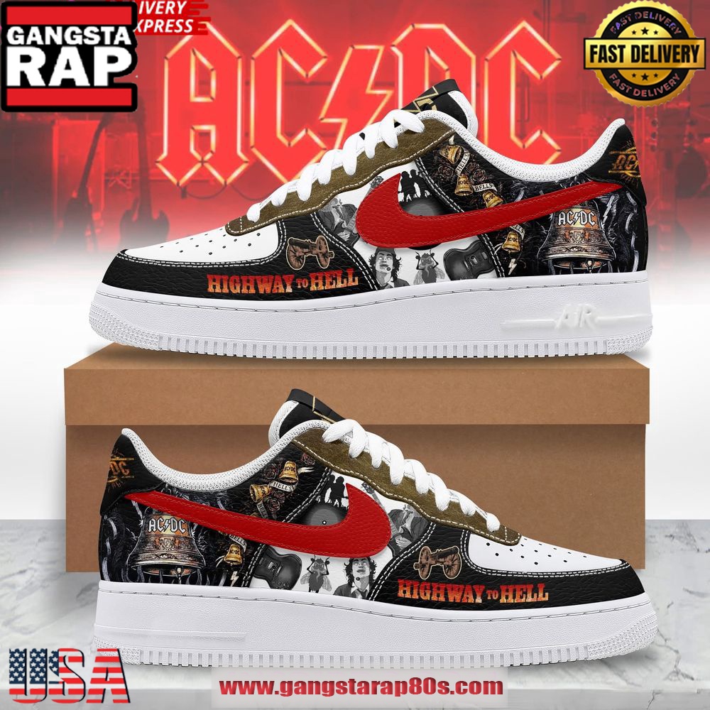 ACDC Highway to Hell Limited Edition Air Force 1 Shoes Running Sneakers ACDC Highway to Hell Limited Edition Air Force 1 Shoes Running Sneakers