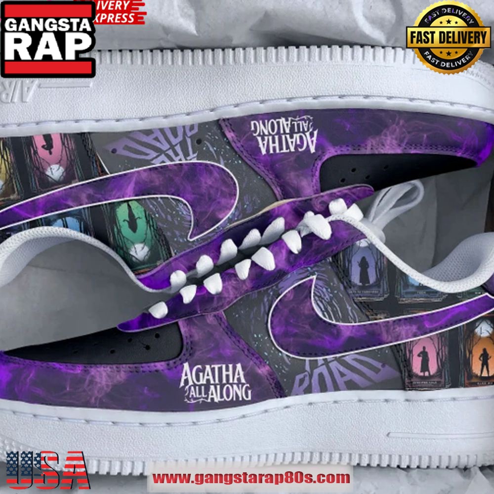 Agatha All Along Limited Edition Air Force 1 Running Sneakers Shoes Agatha All Along Limited Edition Air Force 1 Running Sneakers Shoes