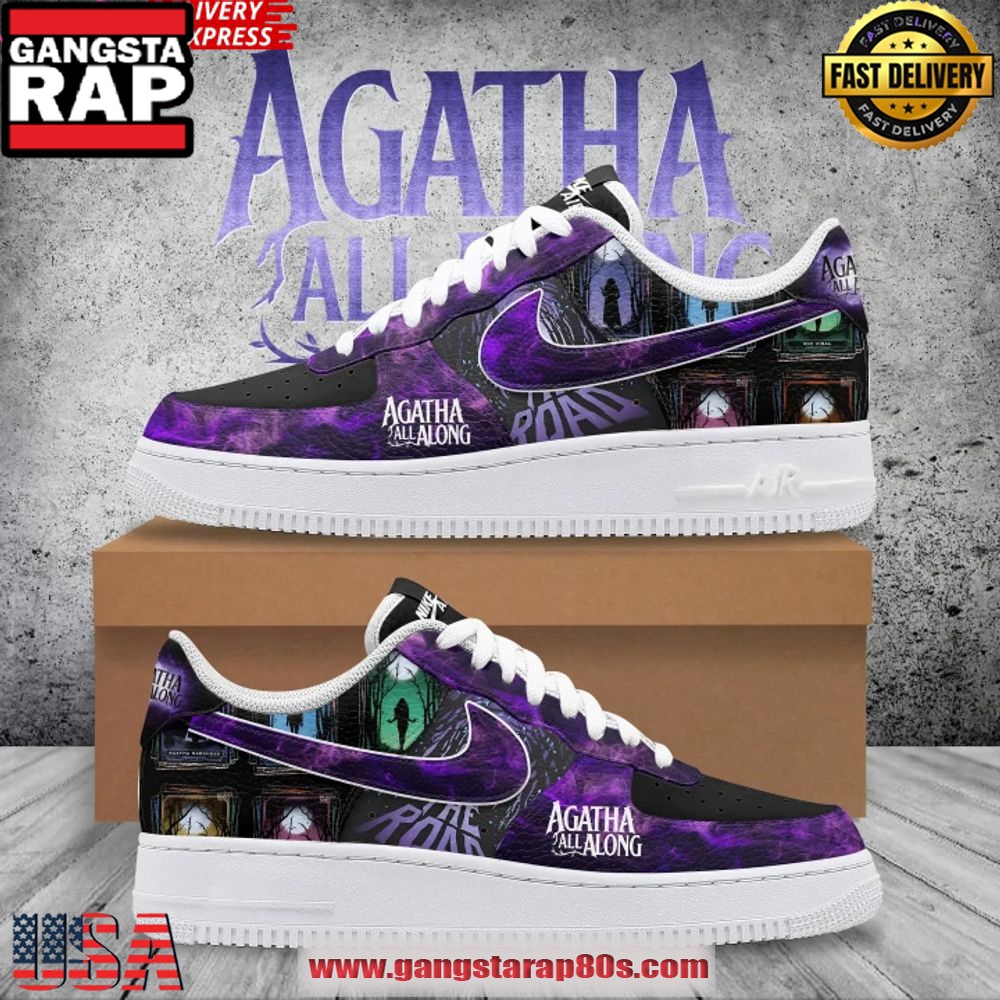 Agatha All Along Limited Edition Air Force 1 Running Sneakers Shoes Agatha All Along Limited Edition Air Force 1 Running Sneakers Shoes