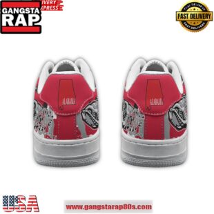 Alabama Crimson Tide Roll Tide Air Force 1 Sneakers Shoes