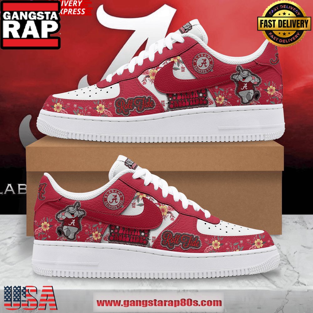 Alabama Crimson Tide Roll Tide Limited Edition Air Force 1 Running Sneakers Shoes Alabama Crimson Tide Roll Tide Limited Edition Air Force 1 Running Sneakers Shoes