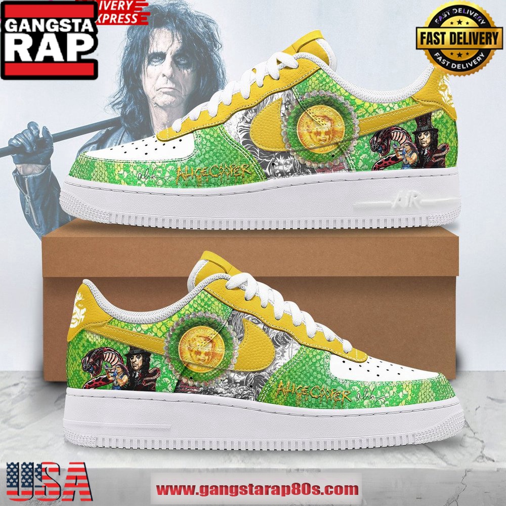 Alice Cooper Band Limited Edition Air Force 1 Running Sneakers Shoes Alice Cooper Band Limited Edition Air Force 1 Running Sneakers Shoes
