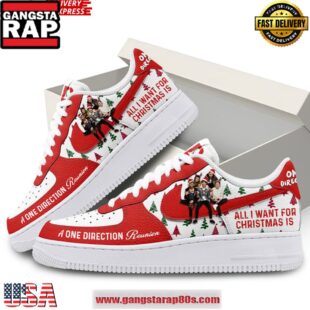 All I Want for Christmas is One Direction Limited Edition Air Force 1 Sneakers Shoes
