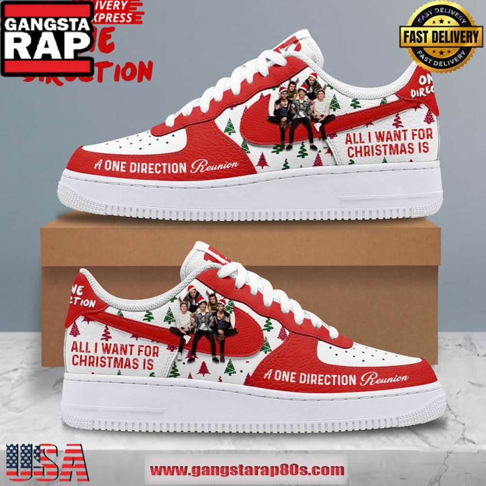 All I Want for Christmas is One Direction Limited Edition Air Force 1 Sneakers Shoes All I Want for Christmas is One Direction Limited Edition Air Force 1 Sneakers Shoes