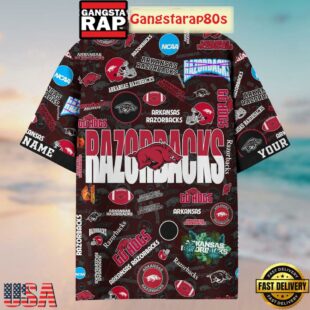 Arkansas Razorbacks Solgan Go Hogs True Fan Spirit Custom Name Aloha Hawaiian Shirt
