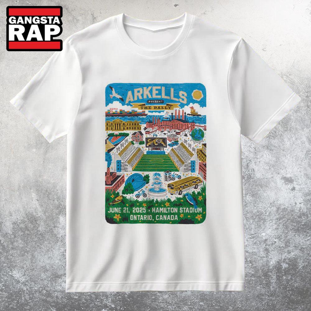 Arkells Hamilton ON Tour Jun 21 2025 T Shirt Arkells Hamilton ON Tour Jun 21 2025 T Shirt