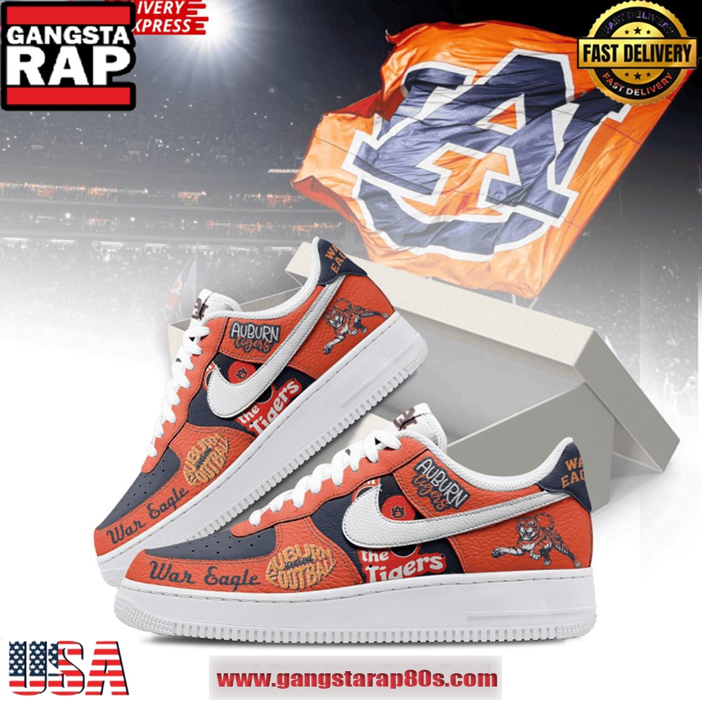 Auburn Tigers War Eagle Limited Edition Air Force 1 Running Sneakers Shoes Auburn Tigers War Eagle Limited Edition Air Force 1 Running Sneakers Shoes