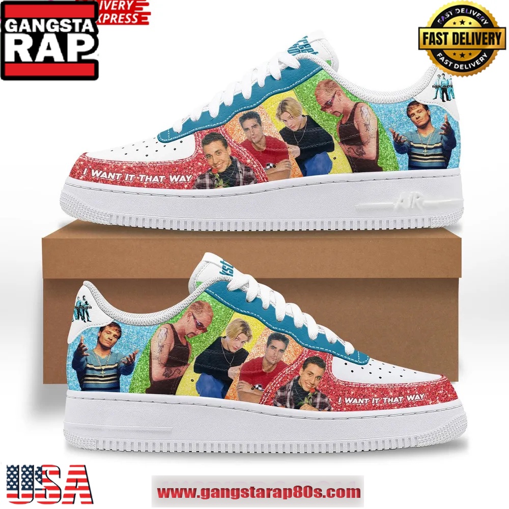 Backstreet Boys “I Want It That Way” Limited Edition Air Force 1 Running Sneakers Shoes Backstreet Boys “I Want It That Way” Limited Edition Air Force 1 Running Sneakers Shoes