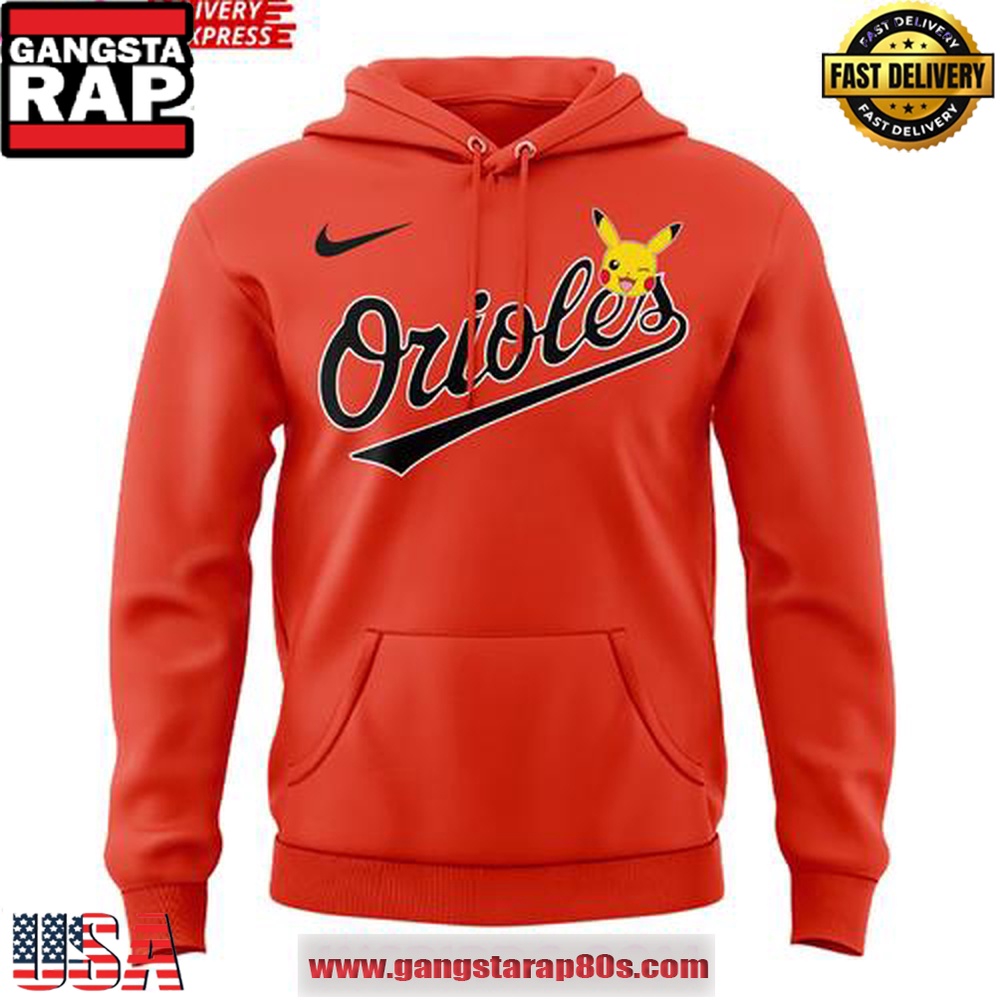 Baltimore Orioles x Pokémon Go 2025 Unisex Hoodie Baltimore Orioles x Pokémon Go 2025 Unisex Hoodie