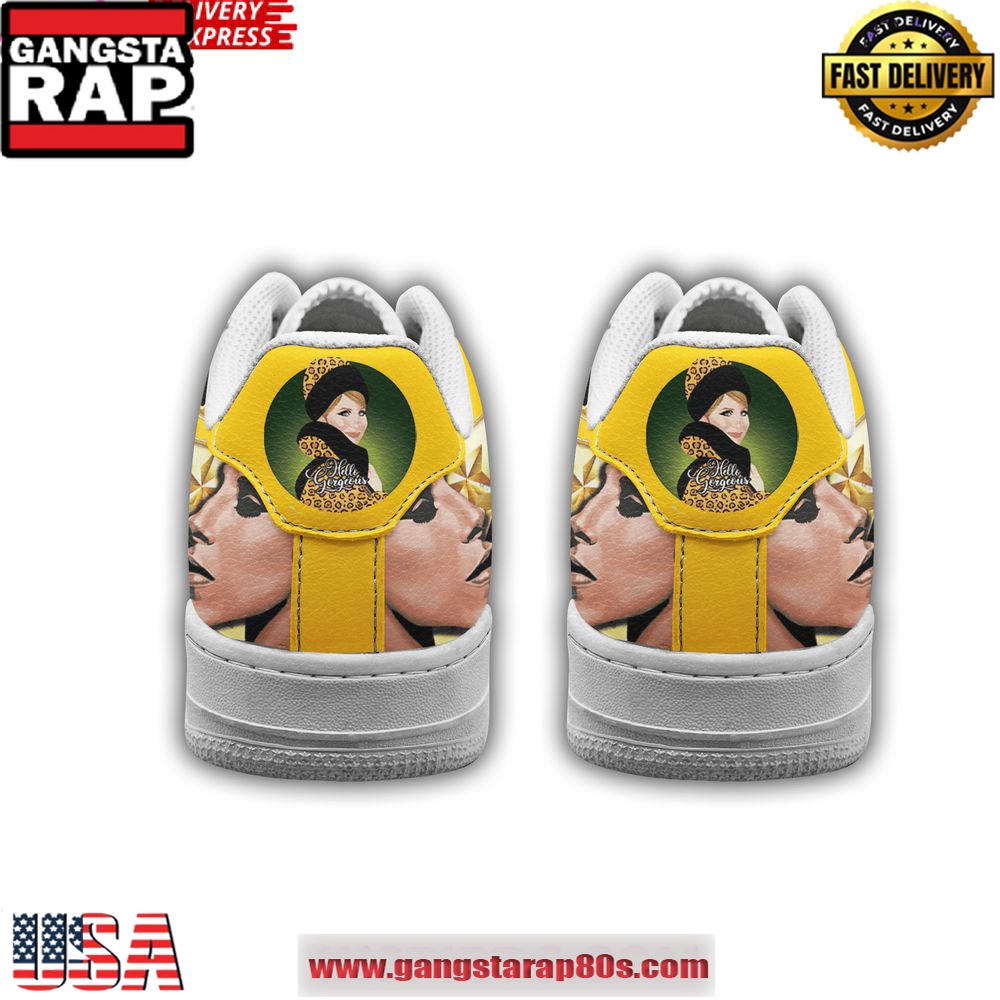 Barbra Streisand Golden Star Limited Edition Air Force 1 Shoes Running Sneakers Barbra Streisand Golden Star Limited Edition Air Force 1 Shoes Running Sneakers