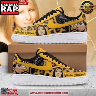 Barbra Streisand Golden Star Limited Edition Air Force 1 Shoes Running Sneakers