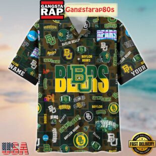 Baylor Bears Solgan Sic'em Bears True Fan Spirit Custom Name Aloha Hawaiian Shirt