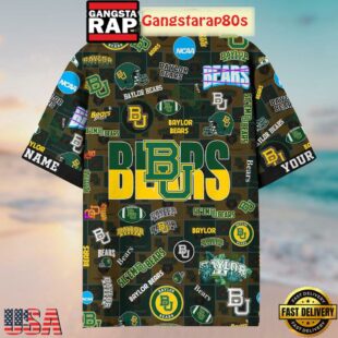 Baylor Bears Solgan Sic'em Bears True Fan Spirit Custom Name Aloha Hawaiian Shirt