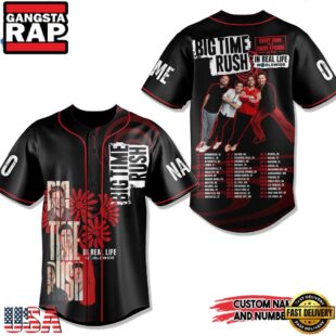 Big Time Rush In Real Life Worldwide Tour Limited Premium Edition Baseball Jersey