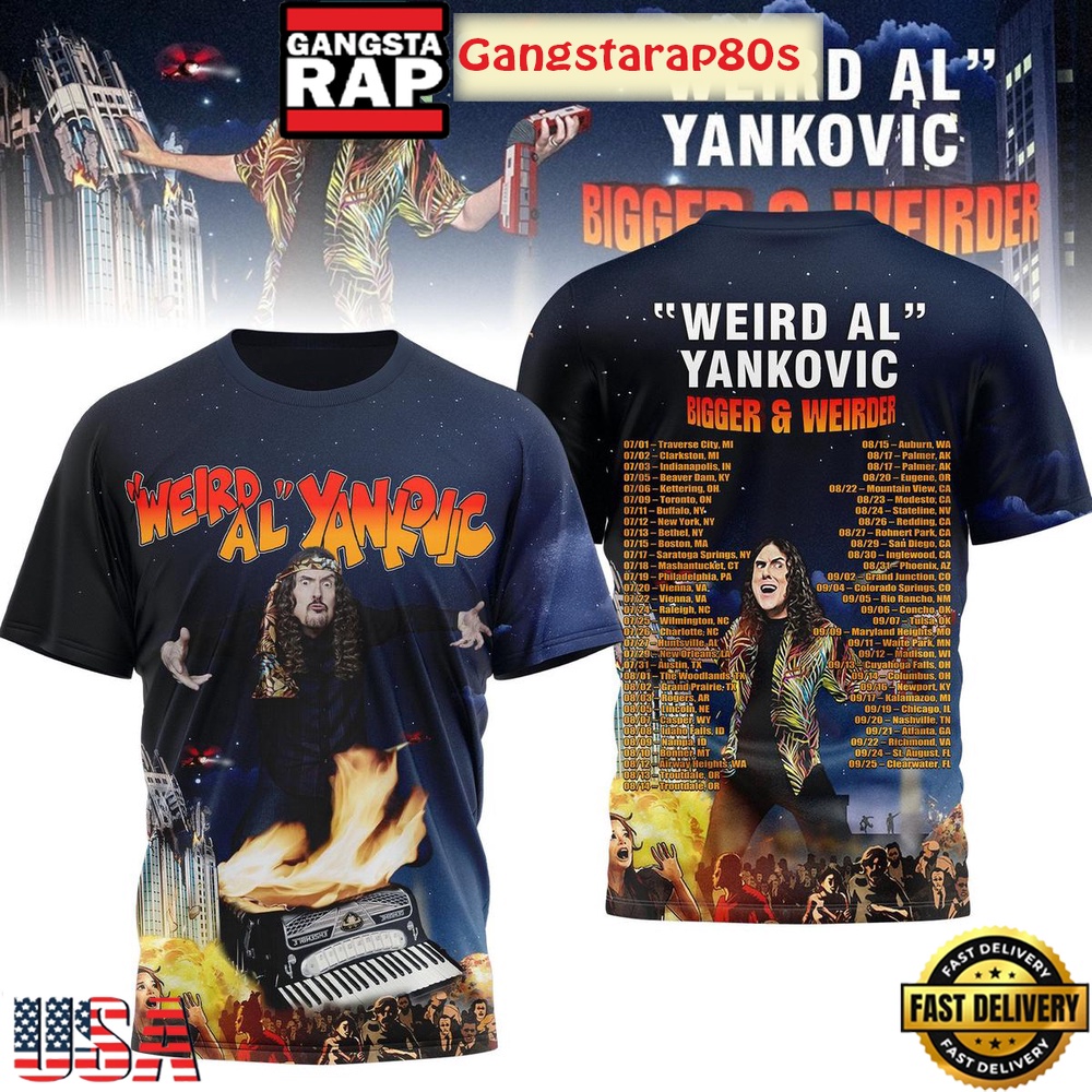 Bigger & Weirder Weird Al Yankovic Tour 2025 Shirt Bigger & Weirder Weird Al Yankovic Tour 2025 Shirt