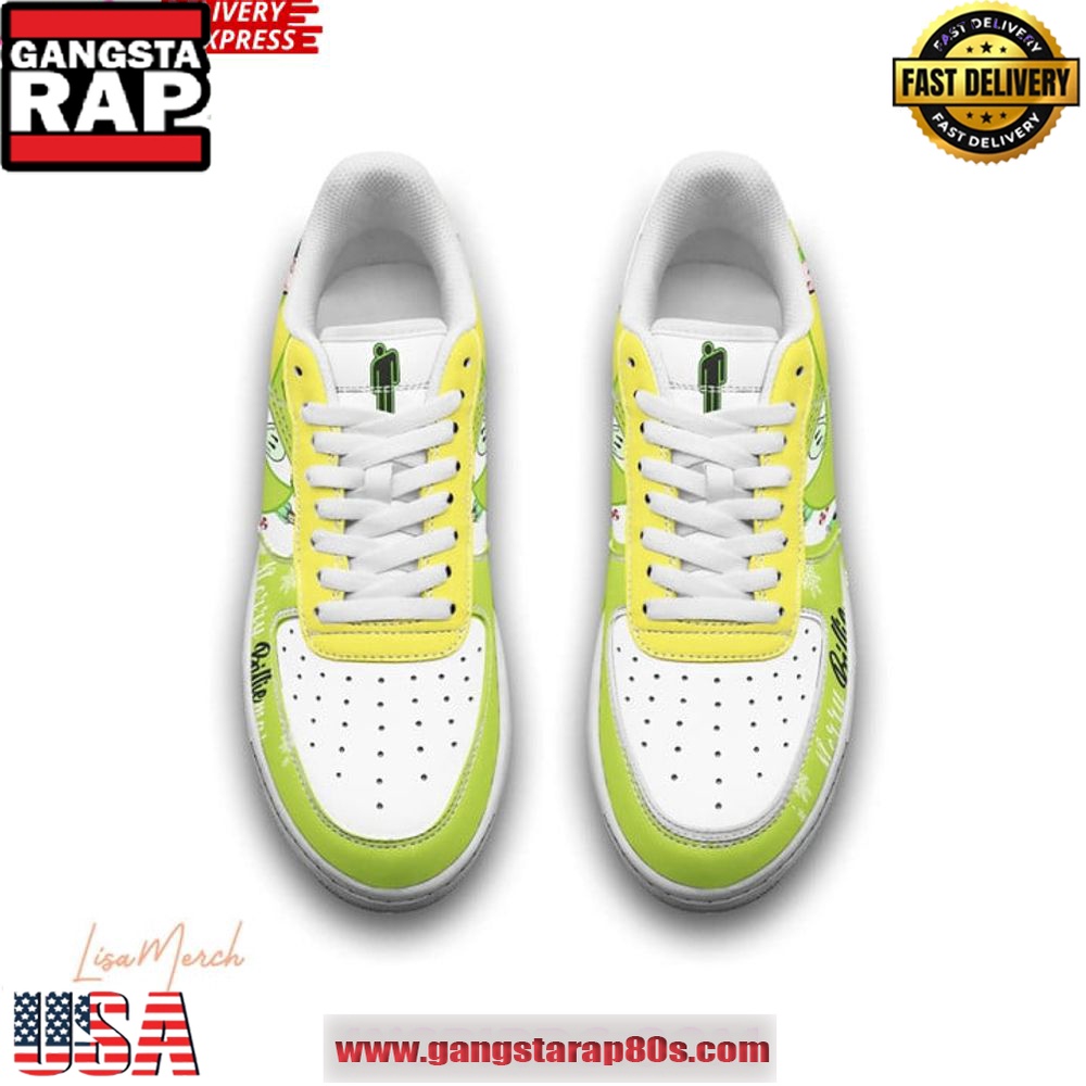 Billie Eilish Merry Christmas Limited Edition Air Force 1 Running Sneakers Shoes Billie Eilish Merry Christmas Limited Edition Air Force 1 Running Sneakers Shoes