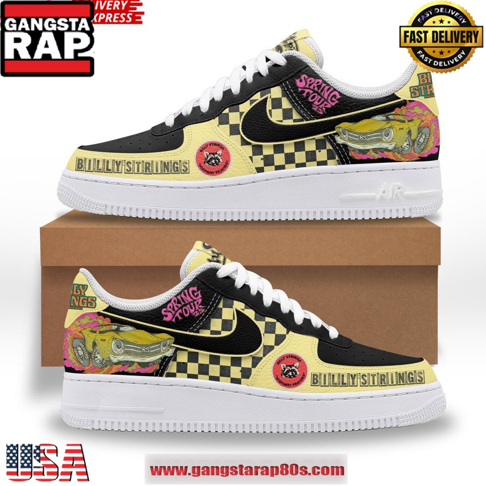 Billy Strings Spring Tour 2025 Air Force 1 Running Sneakers Shoes Billy Strings Spring Tour 2025 Air Force 1 Running Sneakers Shoes