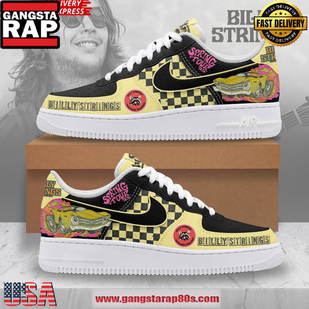 Billy Strings Spring Tour 2025 Air Force 1 Running Sneakers Shoes Billy Strings Spring Tour 2025 Air Force 1 Running Sneakers Shoes