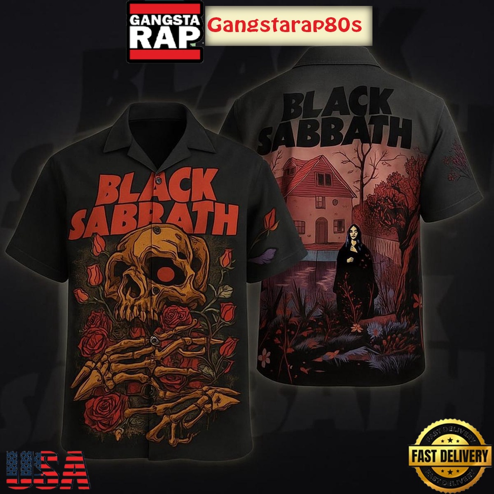 Black Sabbath Rose Skull 2025 Aloha Hawaiian Shirt Black Sabbath Rose Skull 2025 Aloha Hawaiian Shirt
