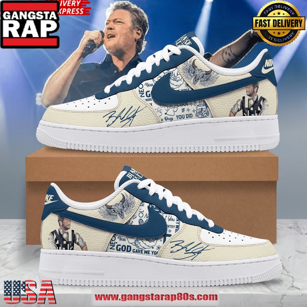 Blake Shelton Limited Edition Air Force 1 Running Sneakers Shoes Blake Shelton Limited Edition Air Force 1 Running Sneakers Shoes