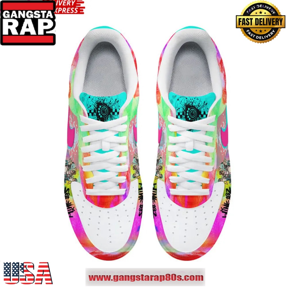 Blink-182 Neon Pop Punk Limited Edition Air Force 1 Shoes Running Sneakers Blink-182 Neon Pop Punk Limited Edition Air Force 1 Shoes Running Sneakers
