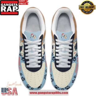 Bluey Hooray It's Christmas Limited Edition Air Force 1 Sneakers Shoes