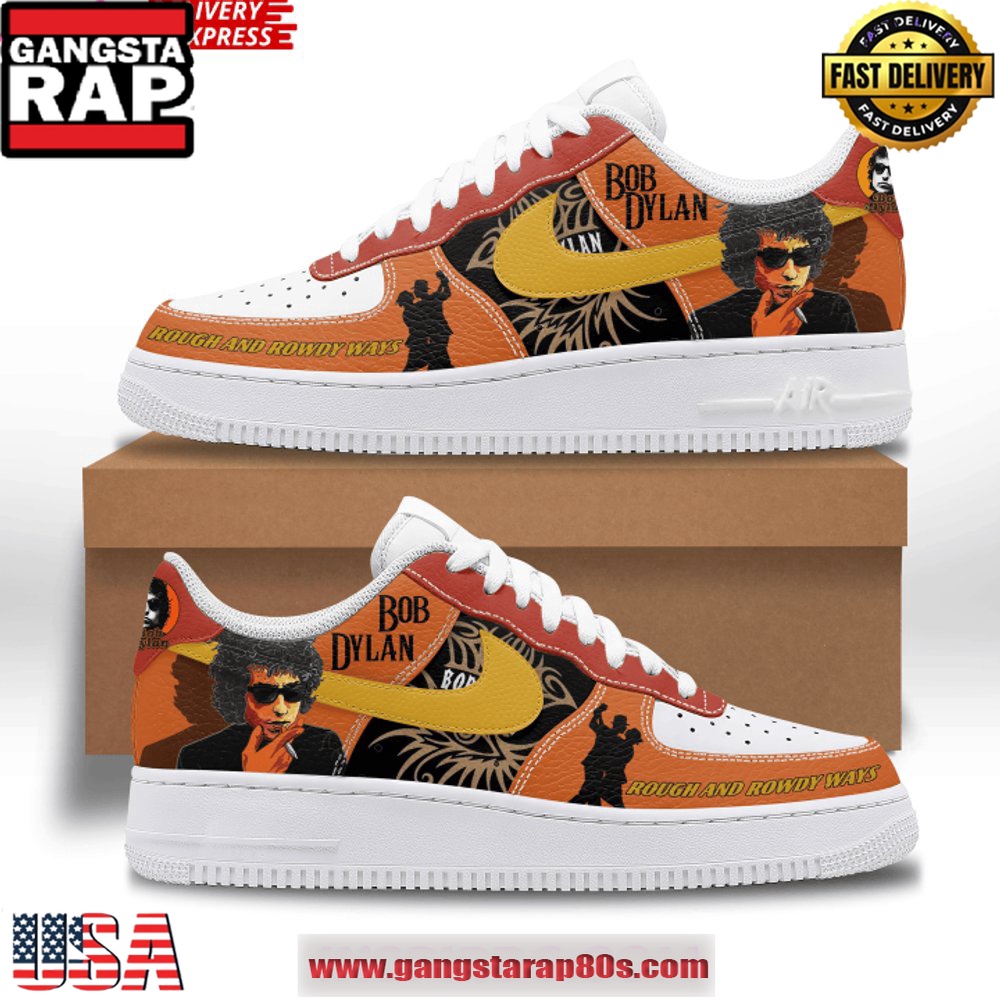 Bob Dylan Rough And Rowdy Ways Air Force 1 Running Sneakers Shoes Bob Dylan Rough And Rowdy Ways Air Force 1 Running Sneakers Shoes