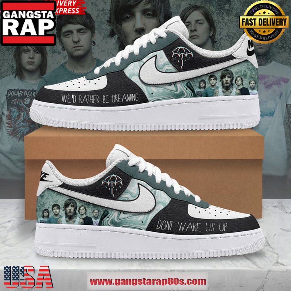 Bring Me the Horizon Don't Wake Us Up Air Force 1 Running Sneakers Shoes Bring Me the Horizon Don't Wake Us Up Air Force 1 Running Sneakers Shoes