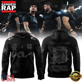 Brisbane Broncos 2025 Black Jersey Limited Premium Edition Hoodie