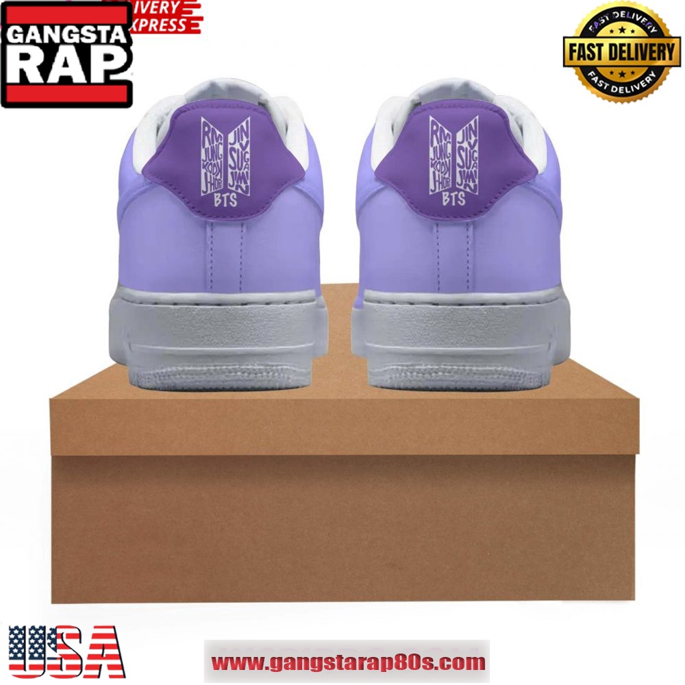 BTS Purple Christmas Holiday Special Air Force 1 Running Sneakers Shoes BTS Purple Christmas Holiday Special Air Force 1 Running Sneakers Shoes