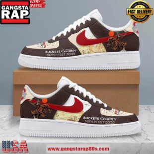 Buckeye Country Fest 2025 Limited Edition Air Force 1 Running Sneakers Shoes
