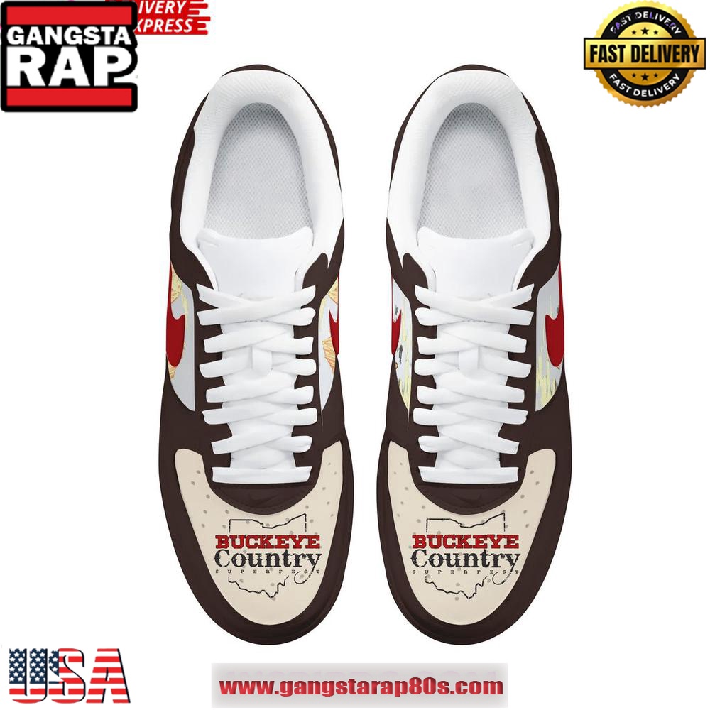 Buckeye Country Fest 2025 Limited Edition Air Force 1 Running Sneakers Shoes Buckeye Country Fest 2025 Limited Edition Air Force 1 Running Sneakers Shoes