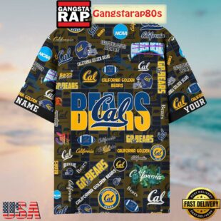 California Golden Bears Solgan Go Bears True Fan Spirit Custom Name Aloha Hawaiian Shirt