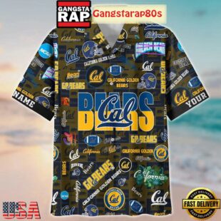 California Golden Bears Solgan Go Bears True Fan Spirit Custom Name Aloha Hawaiian Shirt