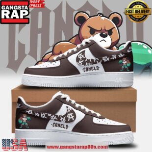 Canelo Bear Boxing Limited Edition Nike Air Force 1 Running Sneakers Shoes