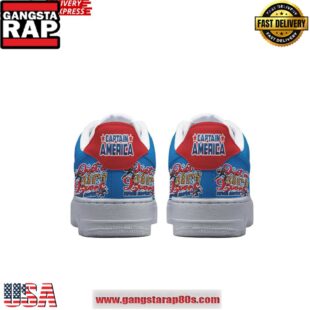 Captain America Brave Special Edition Air Force 1 Running Sneakers Shoes