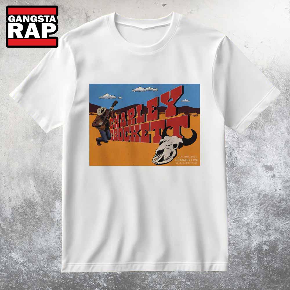 Charley Crockett Granary Live On Jul 2 2025 in Salt Lake City UT T Shirt Charley Crockett Granary Live On Jul 2 2025 in Salt Lake City UT T Shirt