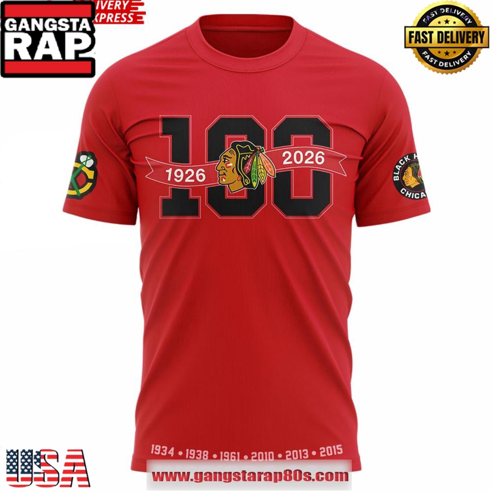 Chicago Blackhawks 100 Years Of Tradition Edition T Shirt Chicago Blackhawks 100 Years Of Tradition Edition T Shirt