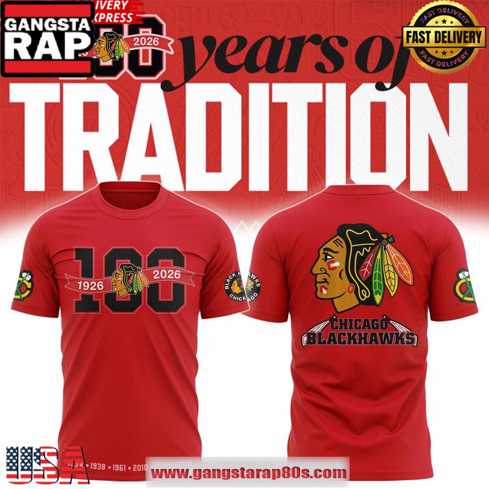 Chicago Blackhawks 100 Years Of Tradition Edition T Shirt Chicago Blackhawks 100 Years Of Tradition Edition T Shirt