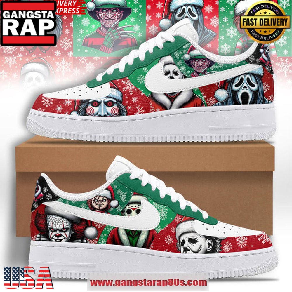 Christmas Killer Characters Limited Edition Air Force 1 Sneakers Shoes Christmas Killer Characters Limited Edition Air Force 1 Sneakers Shoes